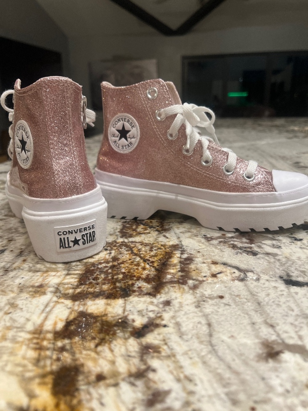 Pink Hightop Converse Size 2